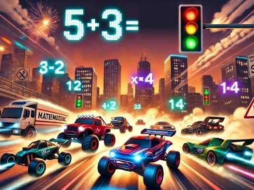 Screenshot van Mathematics Racing