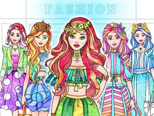 Screenshot van Girl Coloring Dress Up Games