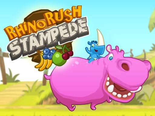 Screenshot van Rhino Rush Stampede