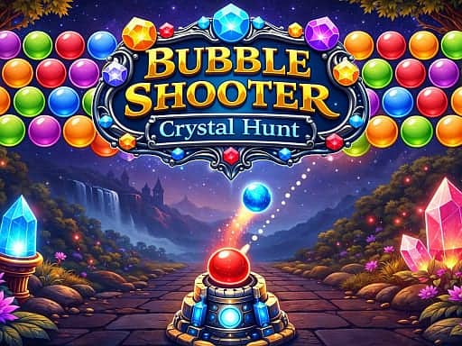 Screenshot van Bubble Shooter Crystal Hunt