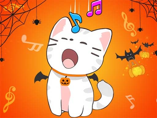 Screenshot van Duet Cats Halloween Cat Music
