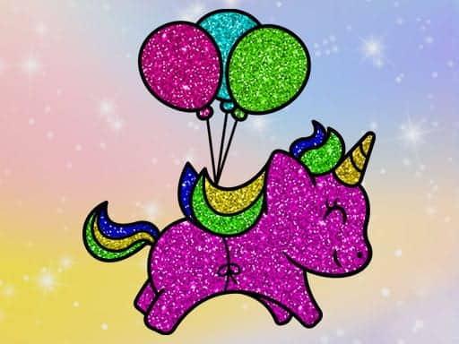 Screenshot van Coloring Book Glittered Unicorns