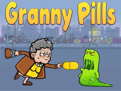 Screenshot van Granny Pills - Defend Cactuses
