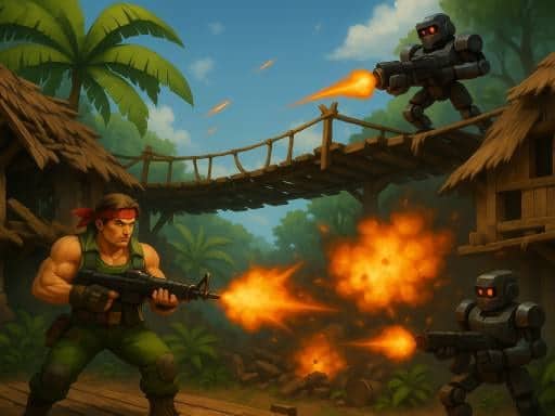 Screenshot van Strike Force: Action Platformer