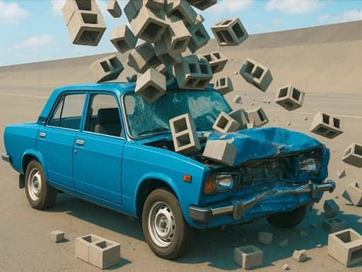 Screenshot van Car Crash Test: Abandoned City