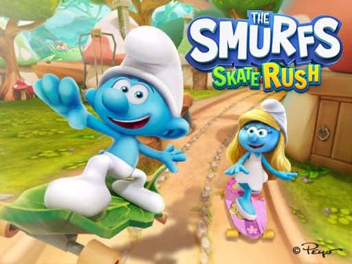 Screenshot van The Smurfs Skate Rush
