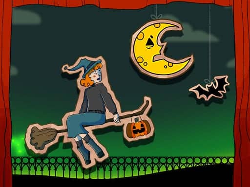 Screenshot van Vliegende Halloween Heks
