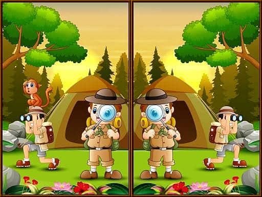 Screenshot van Spot 5 Differences Camping