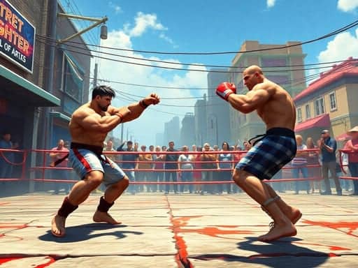 Screenshot van Real Street Fighter 3D