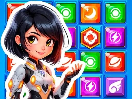 Screenshot van Secret Galaxy. Match-three