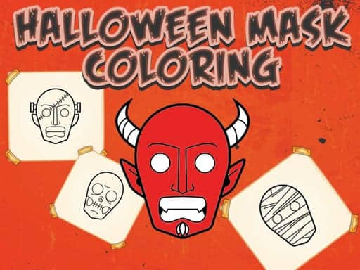 Screenshot van Halloween Mask Coloring Book