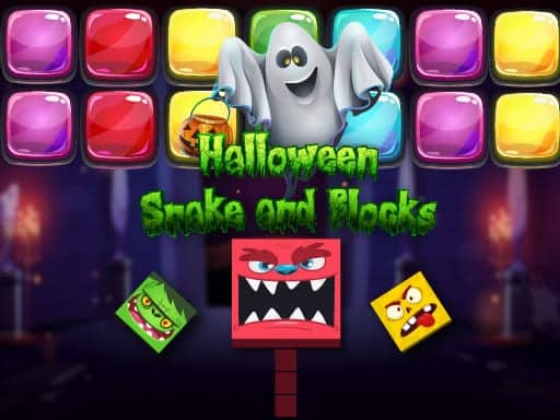 Screenshot van Halloween Snake and Blocks