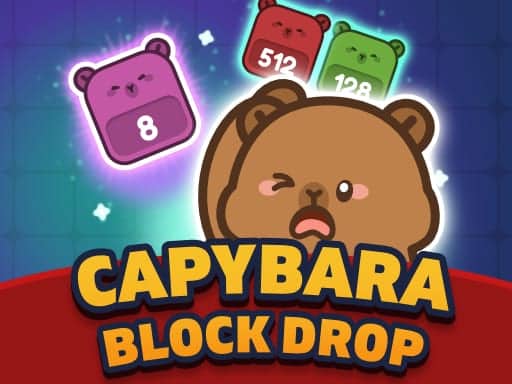 Screenshot van Capybara Block Drop