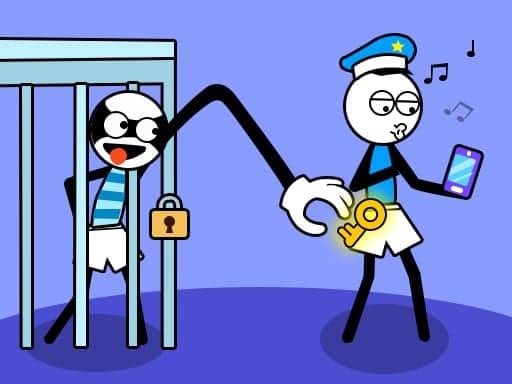 Screenshot van Stickman Troll Thief Puzzle