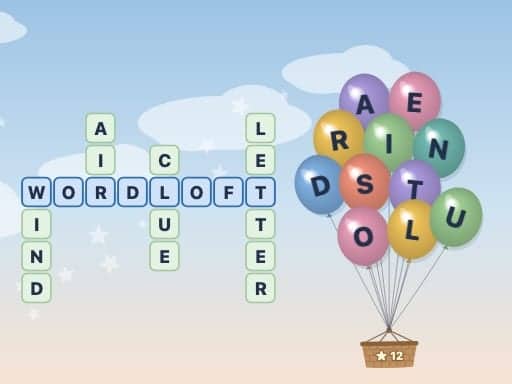 Screenshot van Wordloft: Balloon Crossword