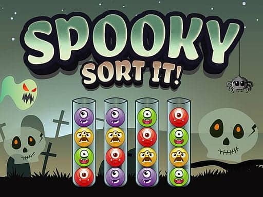 Screenshot van Spooky Sort It