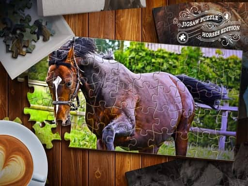 Screenshot van Jigsaw Puzzle Horses Edition