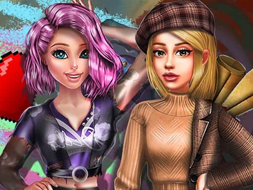 Screenshot van 2022 Dark Academia to eGirl Dress Up
