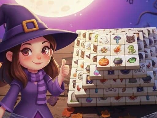Screenshot van The Three Tiles in the Halloween World