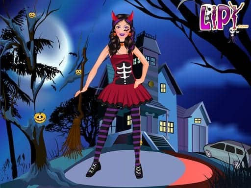 Screenshot van Halloween Doll Party Fashion
