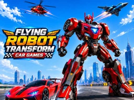 Screenshot van Flying Robot Transform Car Game