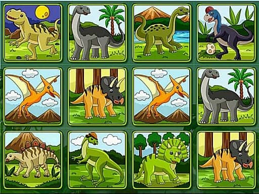 Screenshot van Dino Memory
