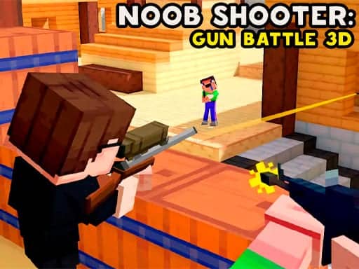 Screenshot van Noob Shooter: Gun Battle 3D