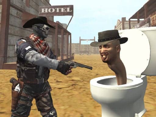Screenshot van Cowboy vs Skibidi Toilets