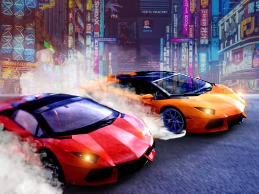 Screenshot van Two Lambo Rivals: Drift