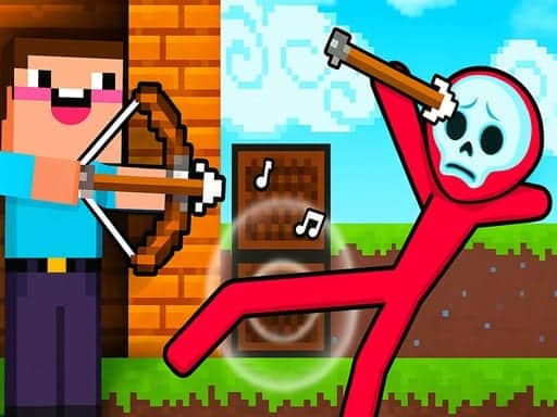 Screenshot van Noob archer vs Stickman Zombie: zombie shooter