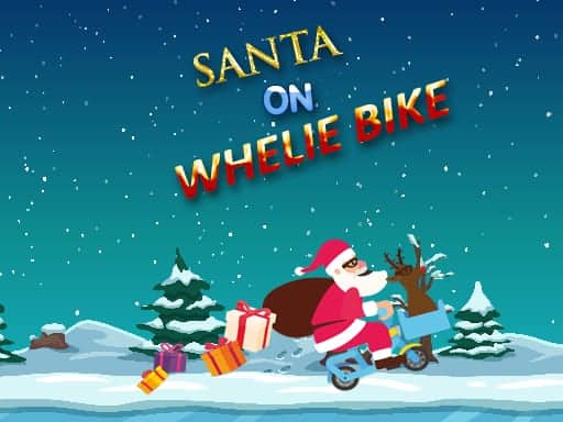 Screenshot van Santa On Wheelie Bike