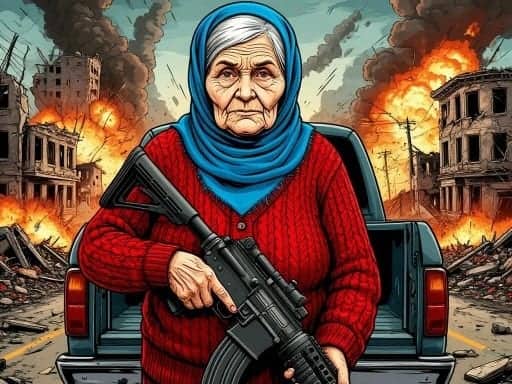 Screenshot van Grandma with machine-gun: Apocalypsis