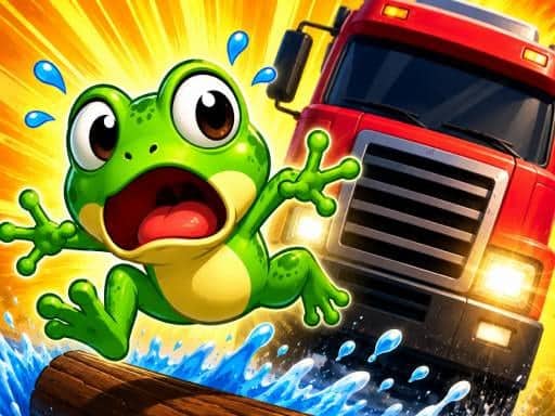 Screenshot van Frogie - Cross the road