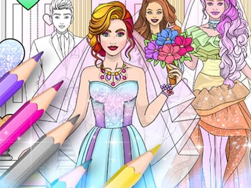 Screenshot van Wedding Coloring Dress Up Game