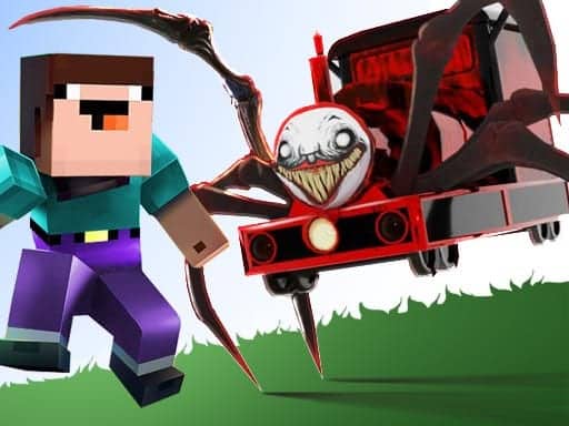 Screenshot van Noob VS. Spider Train