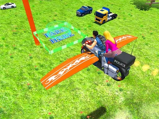 Screenshot van Flying Motorbike Real Simulator