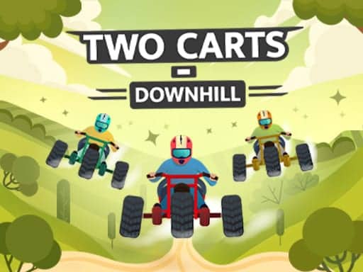 Screenshot van Two Carts - Downhill