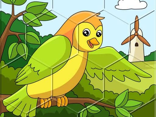 Screenshot van Birds Hex Jigsaw