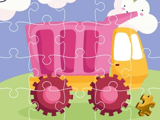 Screenshot van Cute Kids Trucks Jigsaw
