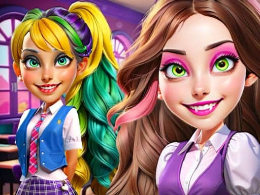 Screenshot van Princesses at Horror School