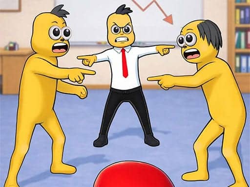 Screenshot van Annoying Boss Punch Game