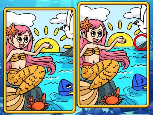 Screenshot van Mermaids Spot The Differences
