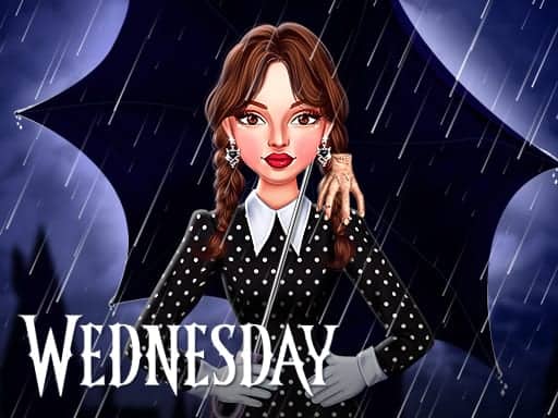 Screenshot van Celebrity Wednesday Addams Style