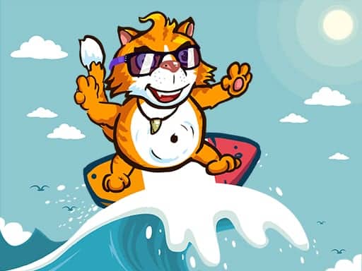 Screenshot van Surfer Cat