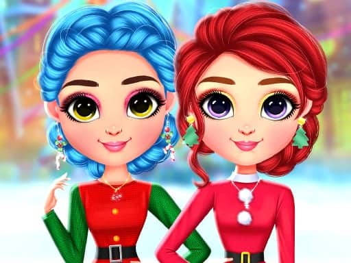 Screenshot van Rainbow Girls Christmas Outfits
