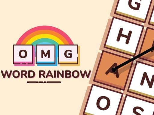 Screenshot van OMG Word Rainbow