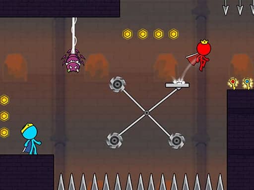 Screenshot van Red and Blue Stickman 2