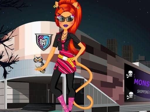 Screenshot van Monster High Toralei Stripe Shopping Dressup