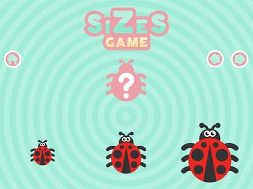 Screenshot van Sizes game