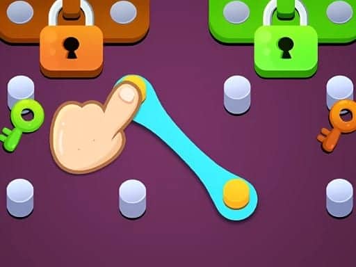 Screenshot van Move the rubber bands: Logic puzzle